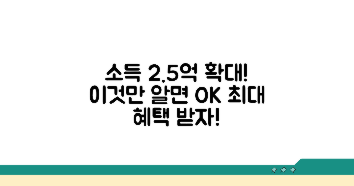 소득요건 2억5천만원 확대 상세 분석