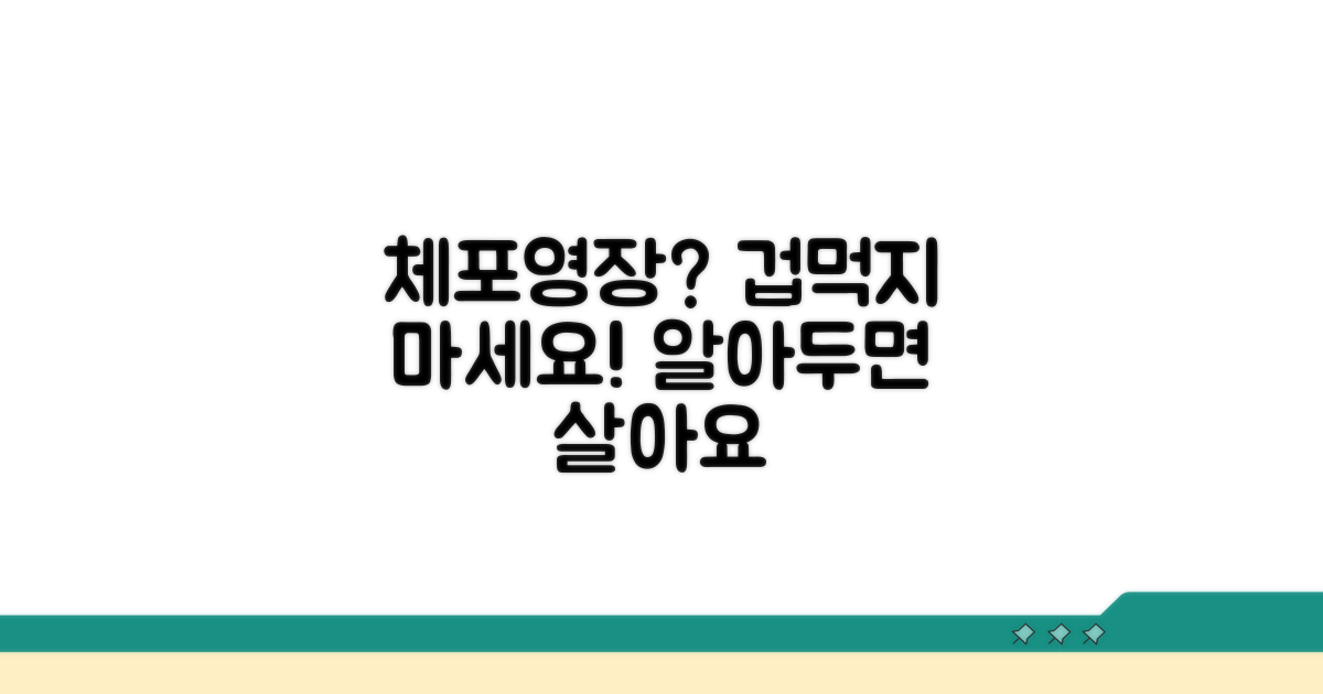 체포영장 거부 위험과 대처법