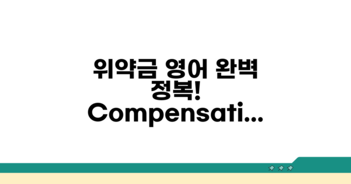 위약금 영어 표현 완전 정복