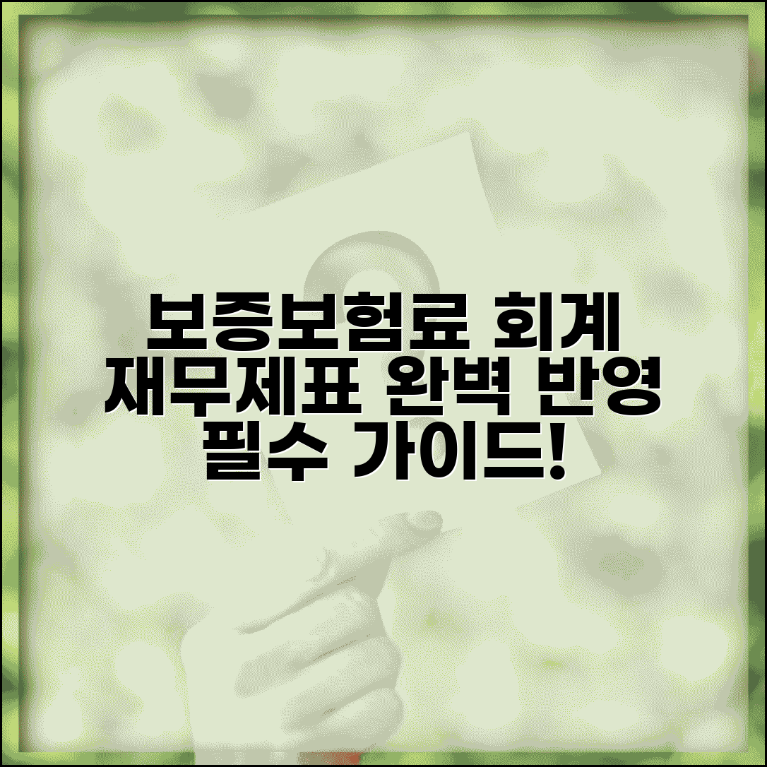보증보험료 계정과목 회계 처리 방법과 재무제표 반영