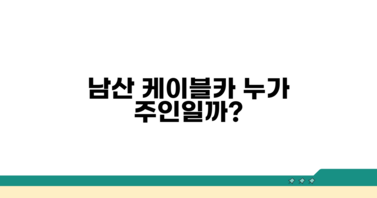 남산 케이블카 소유주 현황 분석