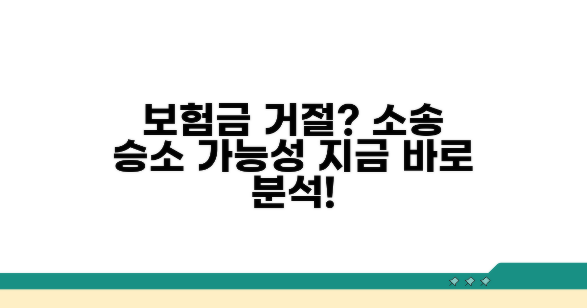 보험금 거절, 소송 승소 가능성 분석