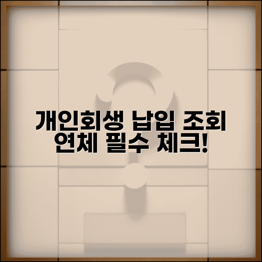 개인회생 변제금 납입조회 방법과 연체 시 주의사항