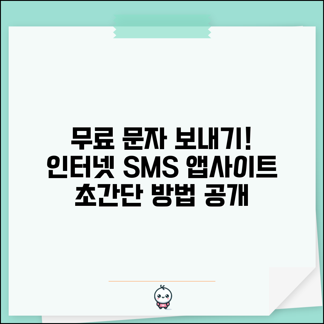 무료 문자메세지 보내기 방법과 인터넷 SMS 앱 사이트