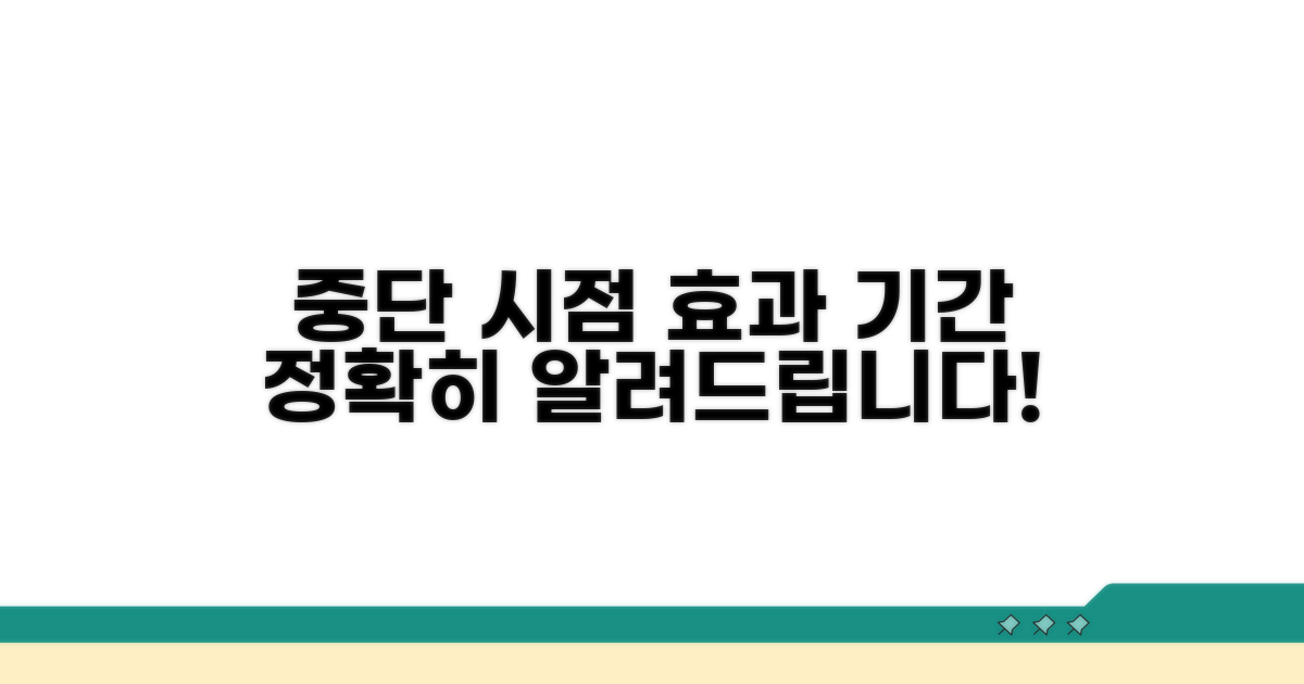 중단 시점과 효과 기간 명확히