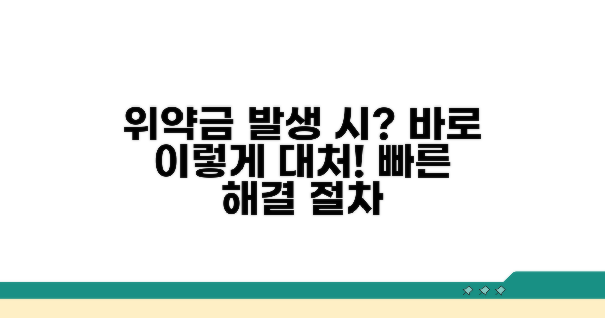 위약금 발생 시 대처법과 절차