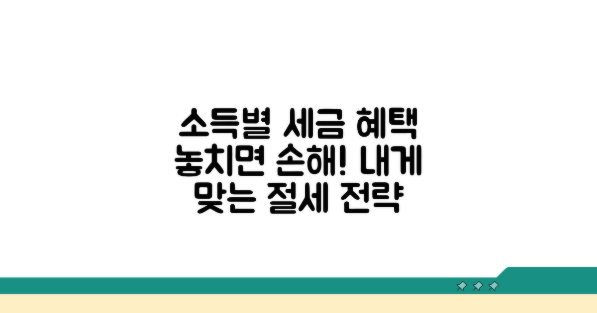 소득 수준별 세금 혜택 비교