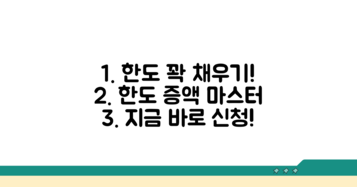 금액 한도와 한도 증액 방법
