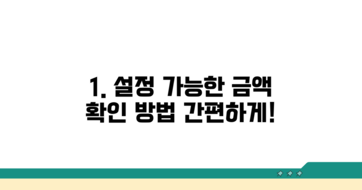 설정 가능 금액 확인 절차