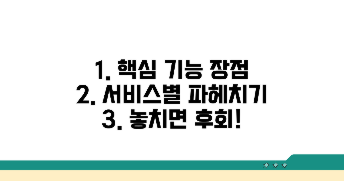 서비스별 핵심 기능과 장점 파헤치기