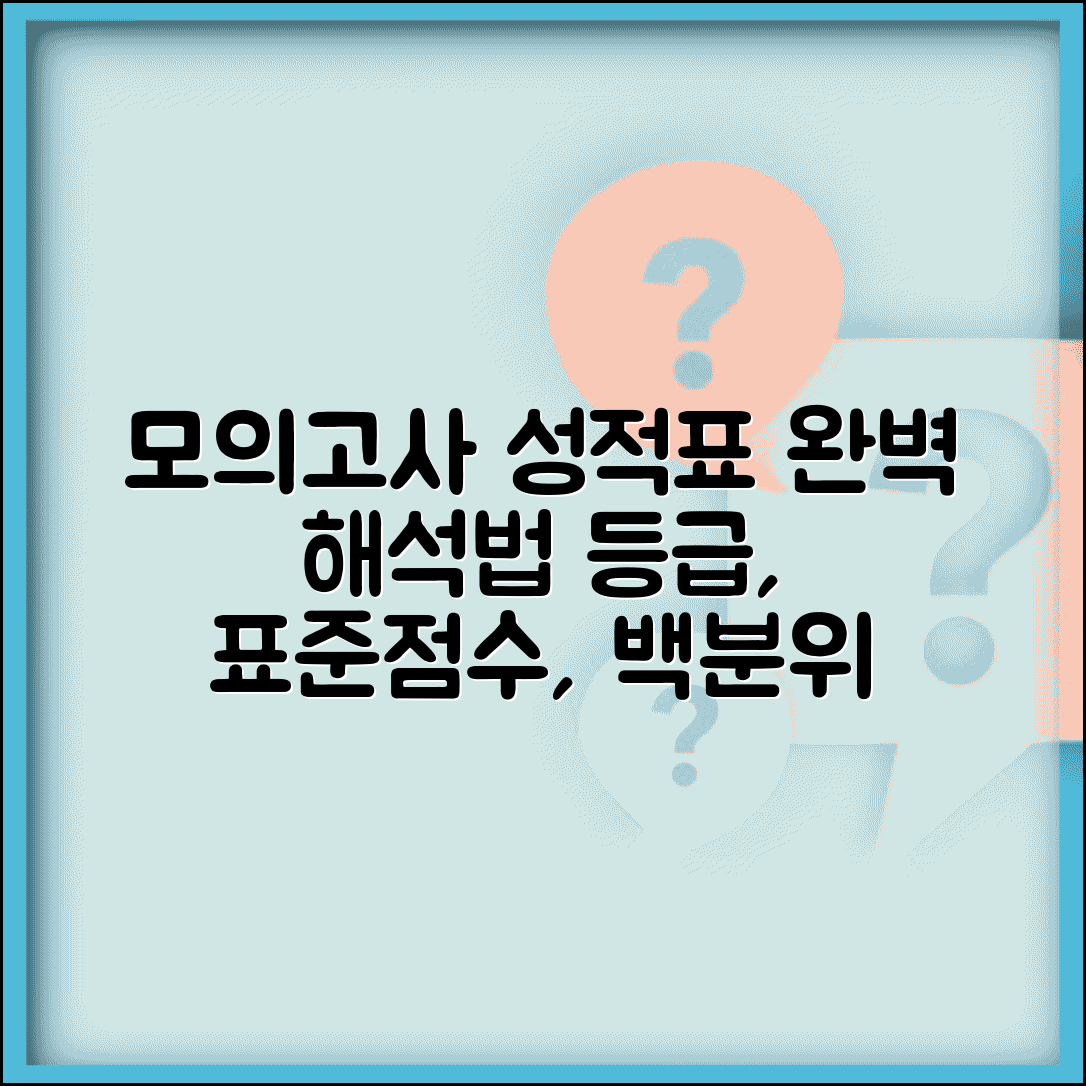 모의고사 성적표 완벽 해석법 | 등급, 표준점수, 백분위 이해하고 학습 전략 세우기