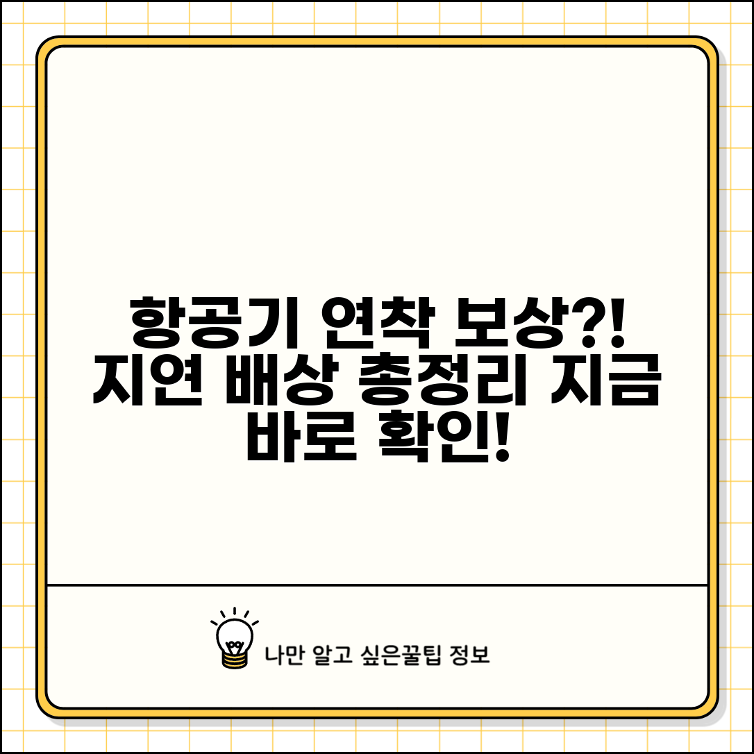 항공기 연착 시 보상 가능할까? | 항공 지연, 배상, 지연보상 총정리