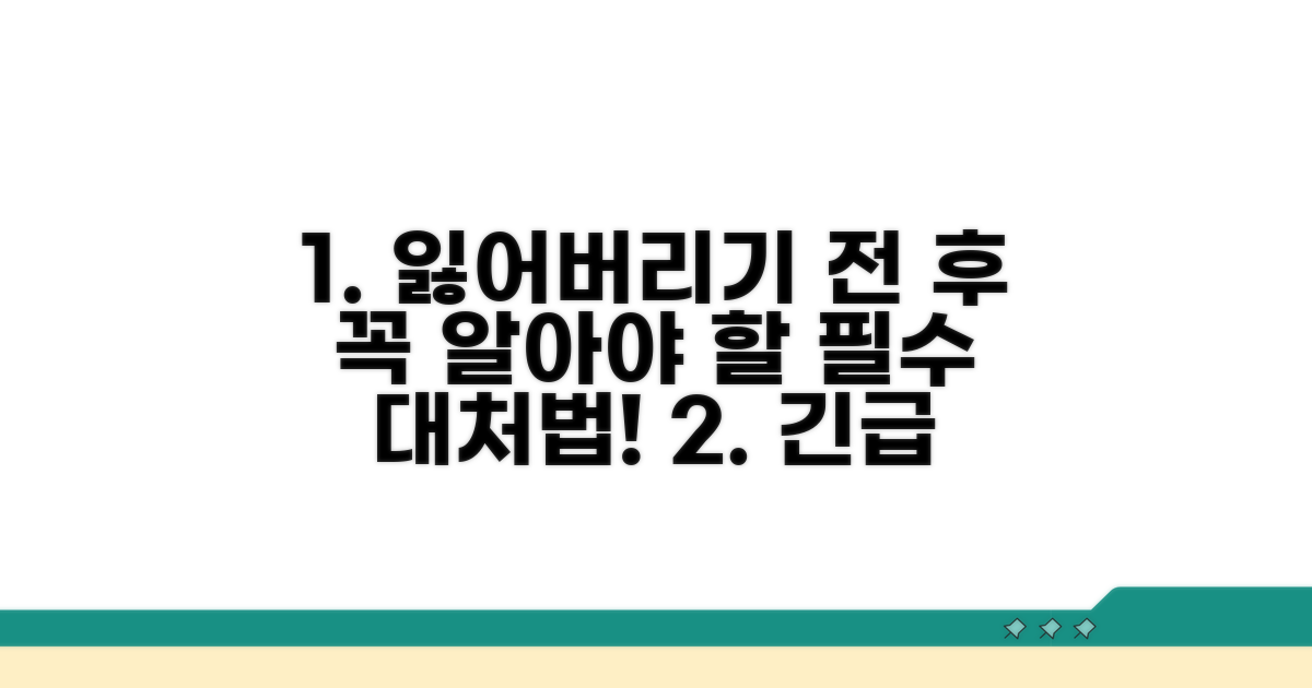 분실 전후 주의사항 완벽 정리