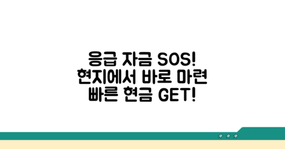 응급 자금: 현지에서 마련하는 법
