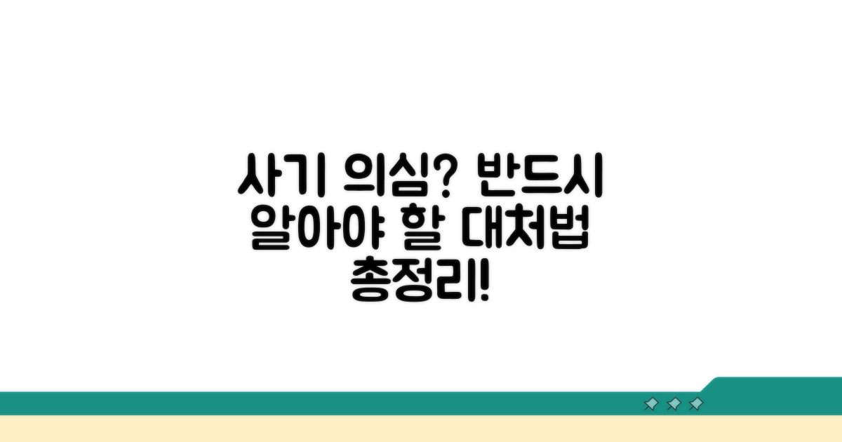 사기 의심 시 대처 요령 총정리