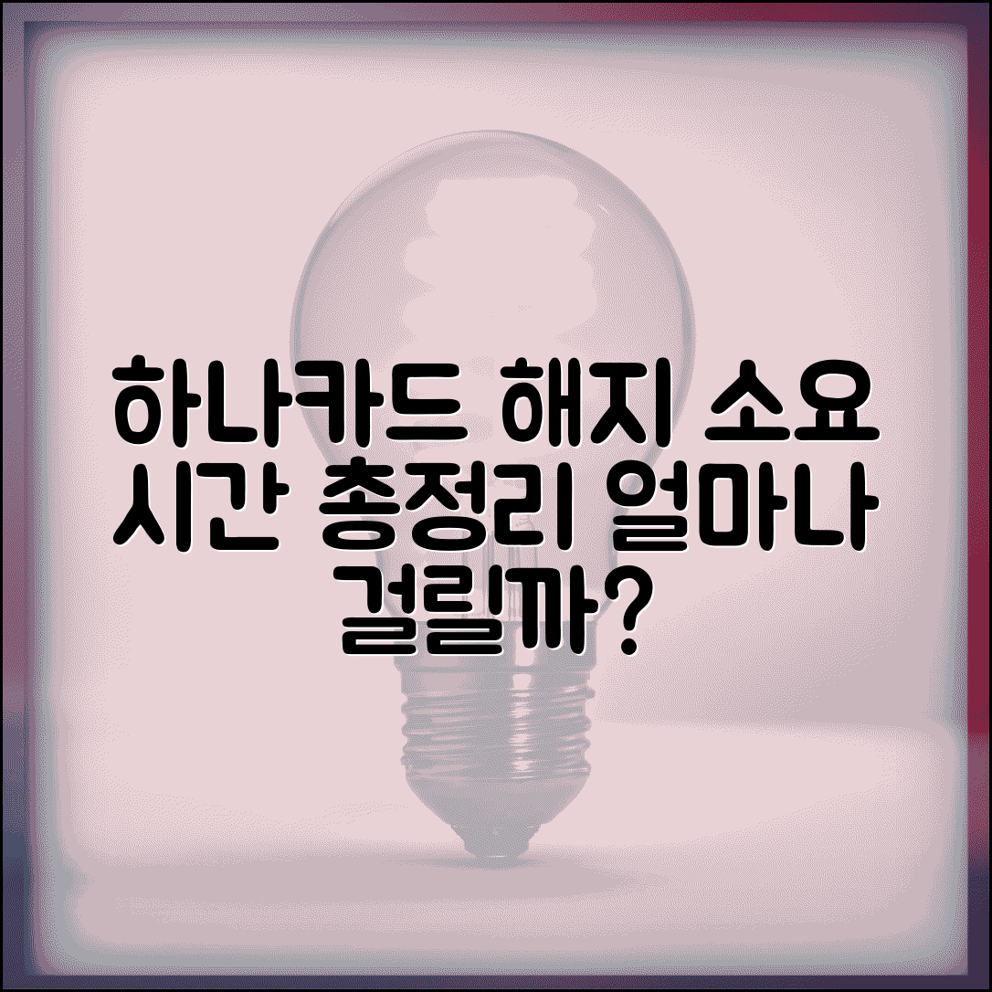 하나카드 해지 처리 기간 얼마나 걸릴까? | 카드 해지 완료까지 걸리는 시간 총정리
