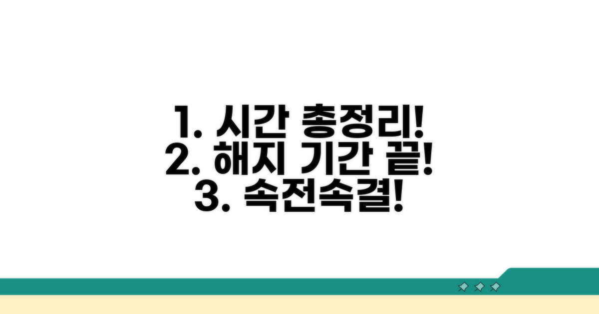 해지 완료까지 걸리는 시간 총정리