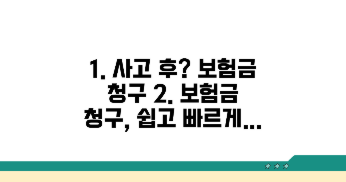 피해 발생 시 보험금 청구 방법