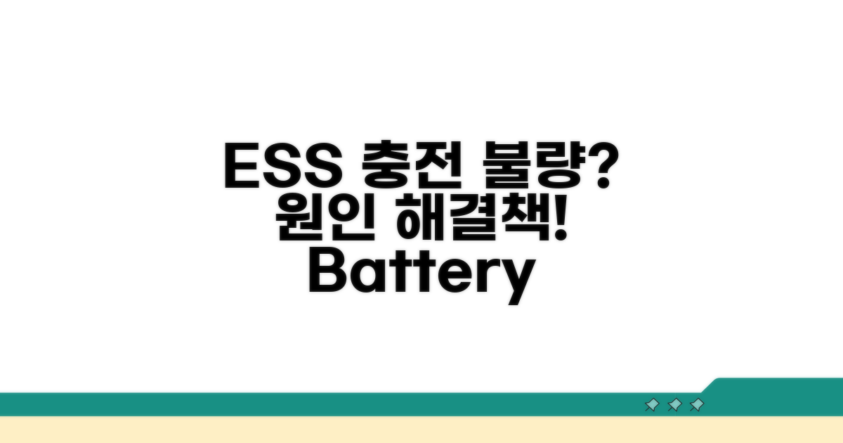 ESS 배터리 충전 안됨 원인 분석