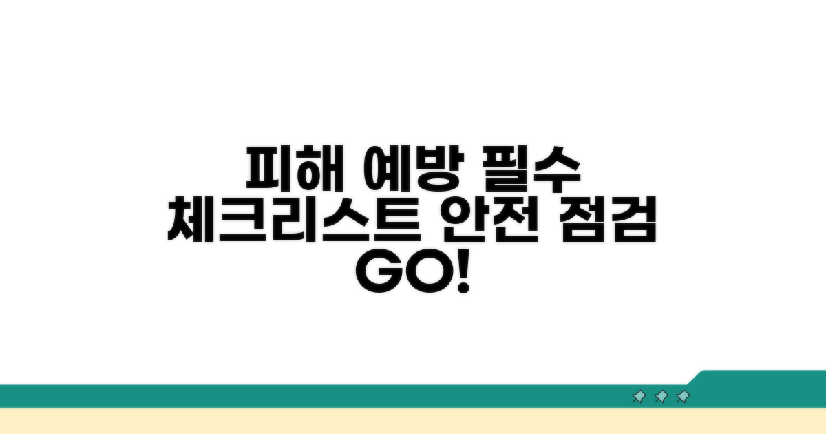 피해 예방을 위한 필수 체크리스트