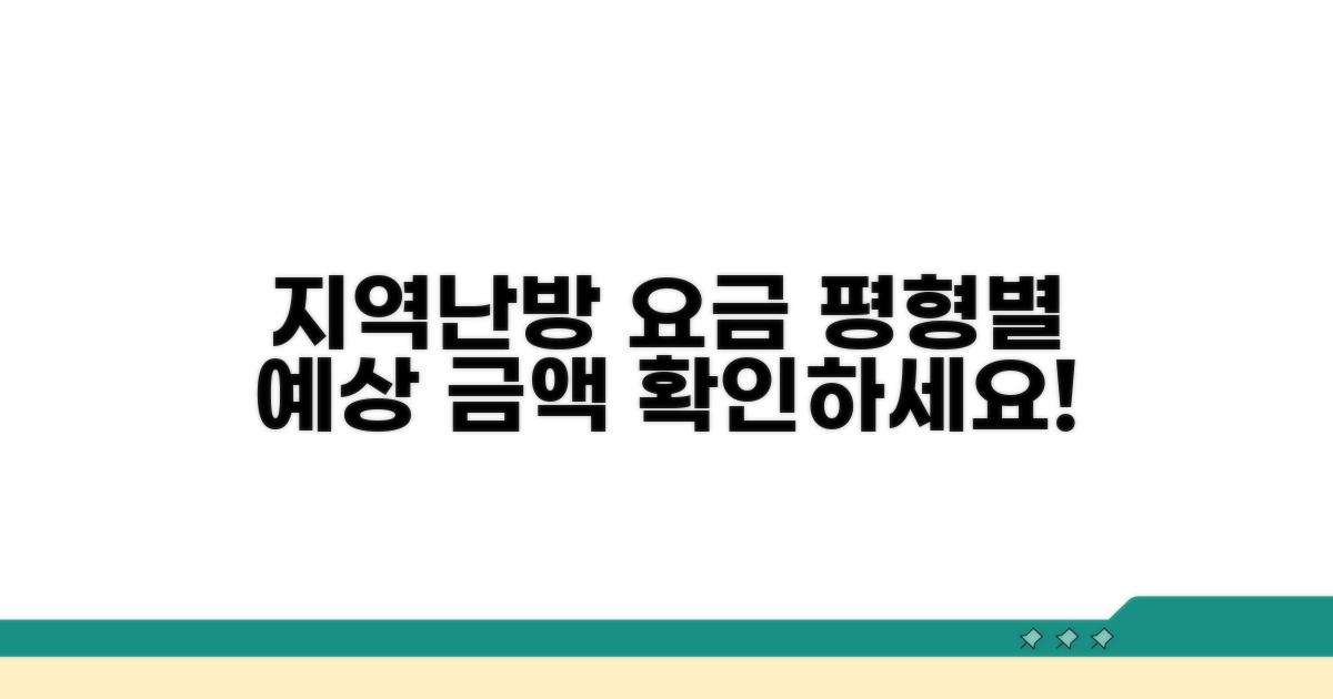 평형별 지역난방 사용량과 예상 요금