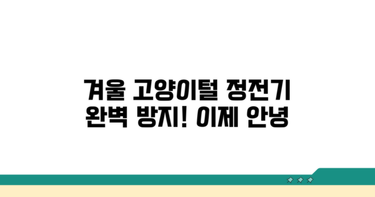 겨울 고양이털, 정전기 완벽 방지법