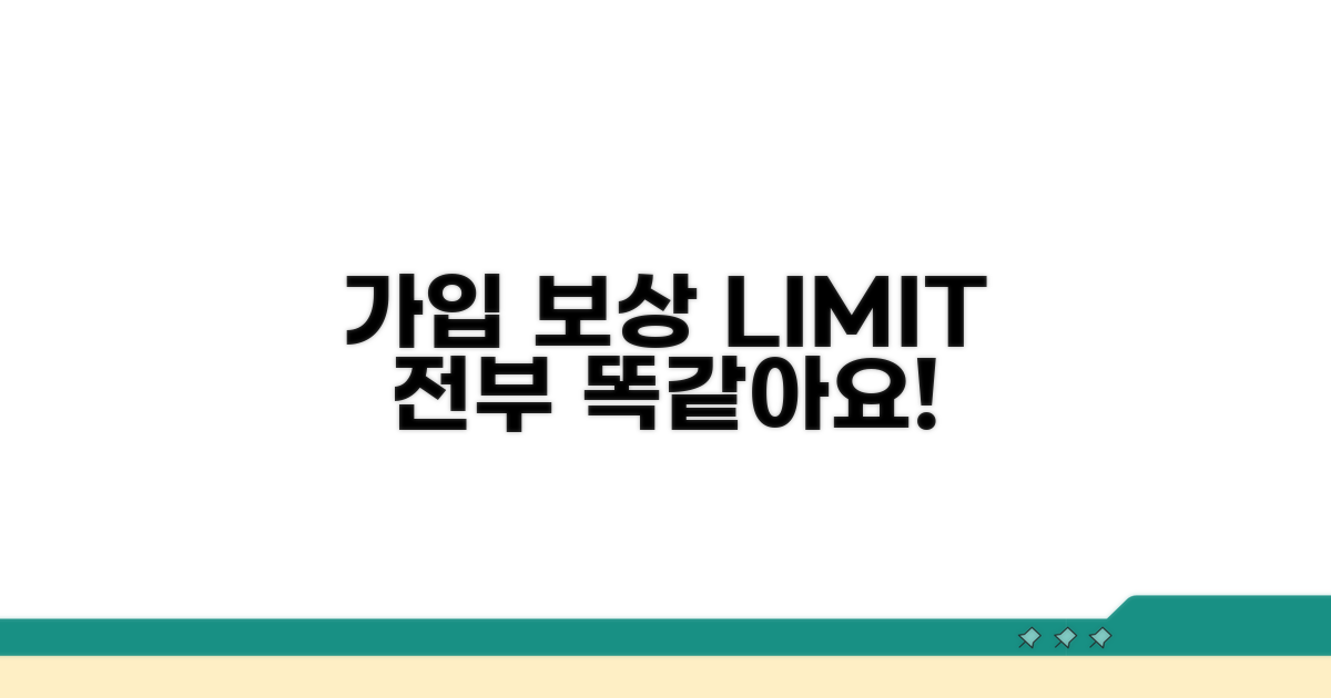 온라인 가입 보상 한도, 똑같아요!