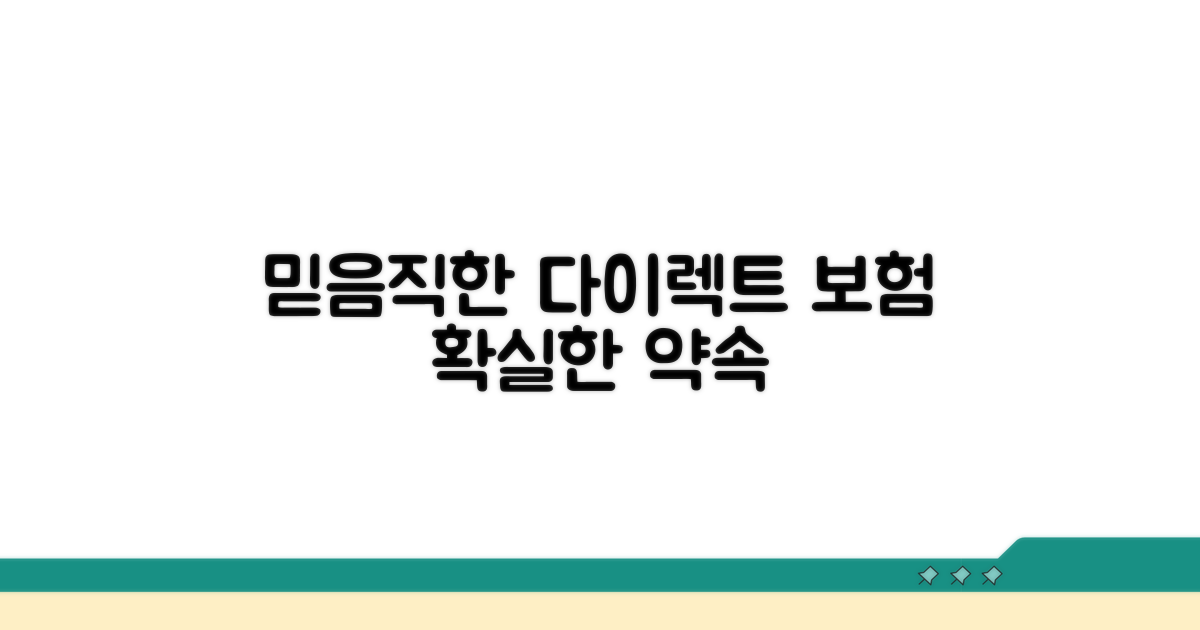 믿을 수 있는 다이렉트 보험의 약속