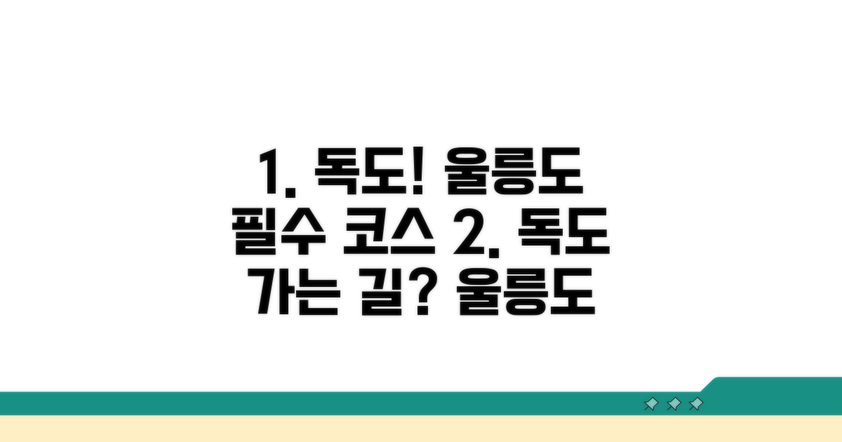 독도 가는 법, 울릉도 필수 코스