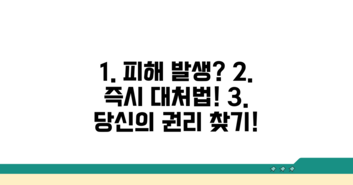 피해 발생 시 대처법 및 권리 찾기