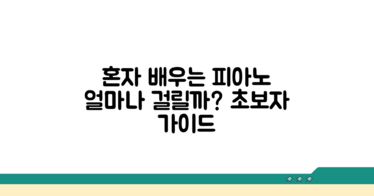 혼자 피아노, 얼마나 걸릴까?
