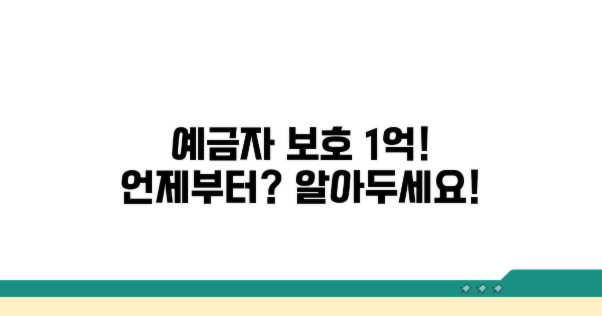 예금자 보호 1억, 언제부터?