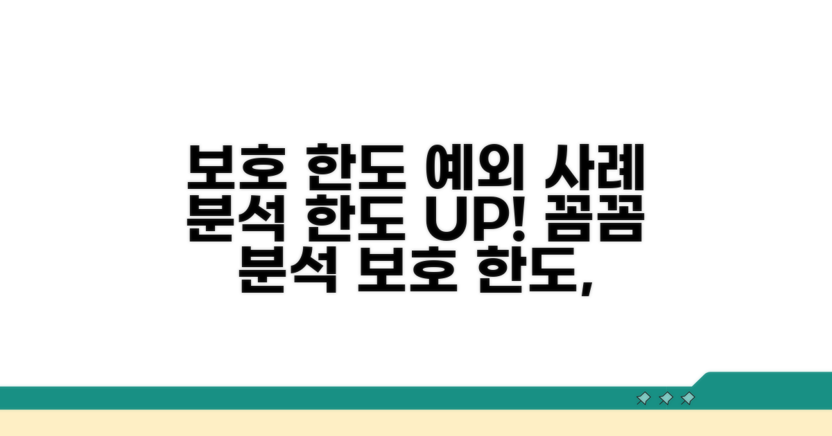보호 한도와 예외 적용 사례 분석