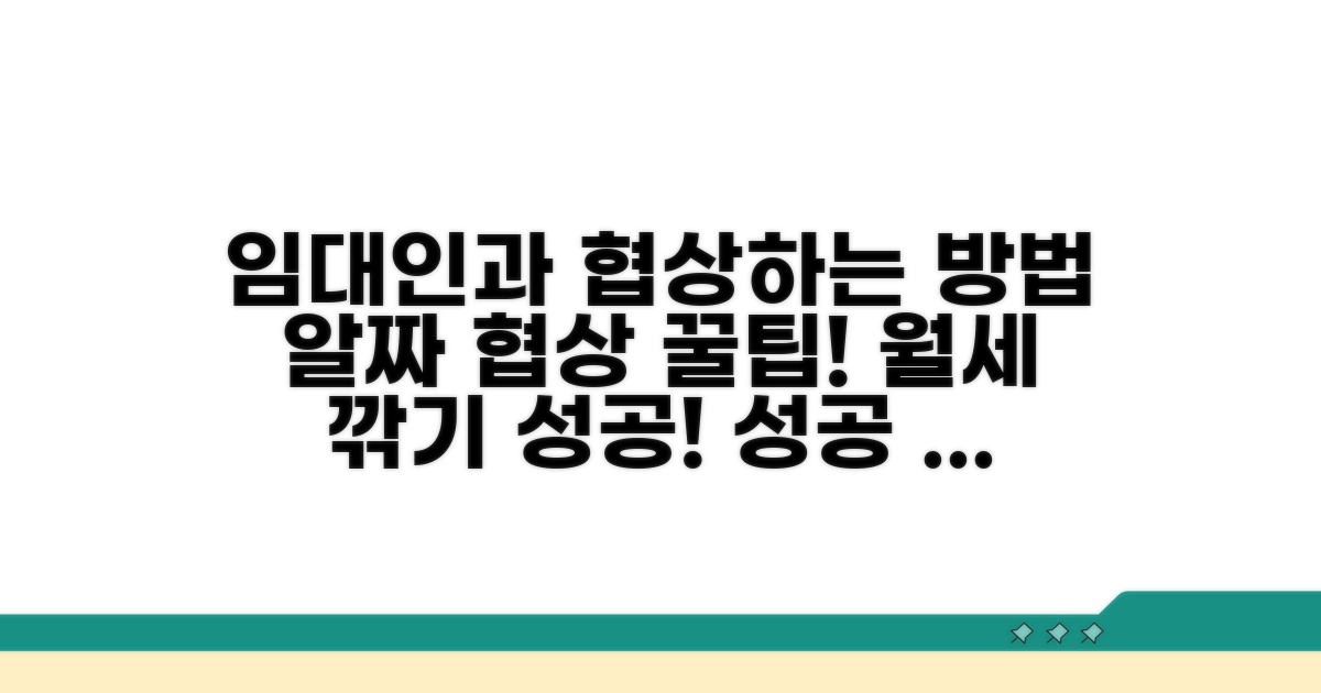 임대인과 협상하는 방법