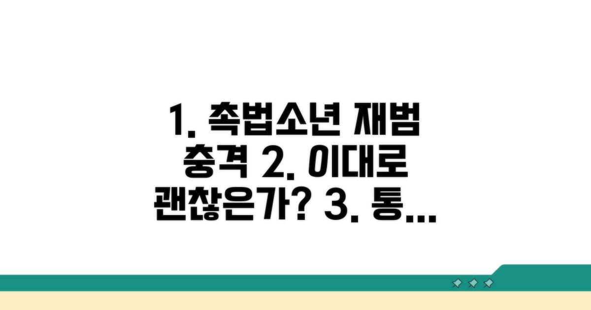 촉법소년 재범률 통계 심층 분석