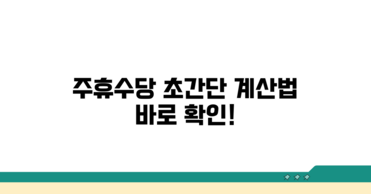 주휴수당 계산, 실전 예시와 절차