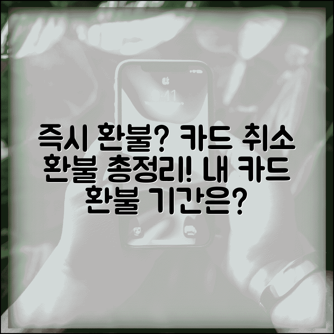 카드결제 취소 즉시환불 가능할까? | 카드사별 환불 정책 및 부분취소 방법 총정리