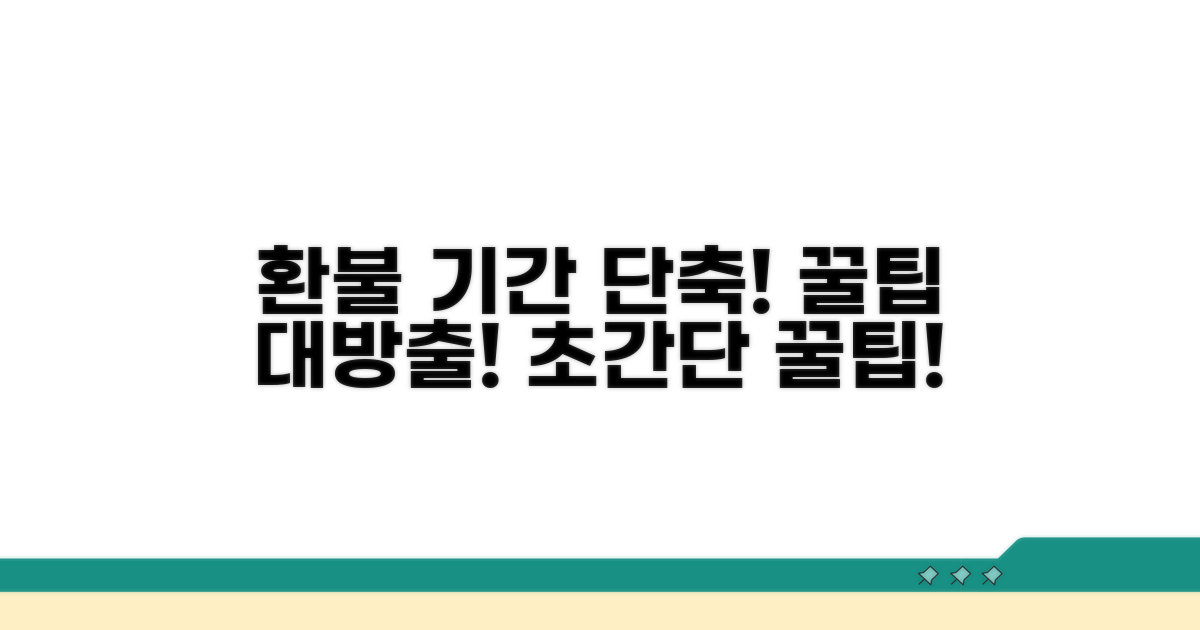 환불 기간 단축 꿀팁 대방출