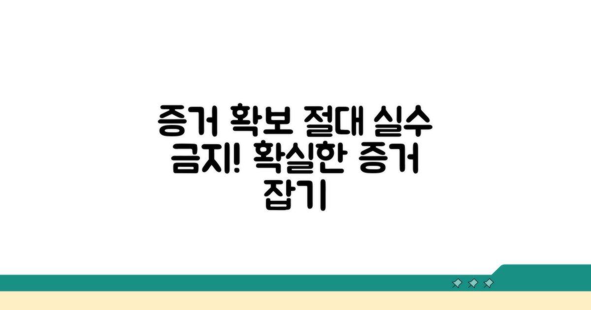 증거 확보 시 주의사항