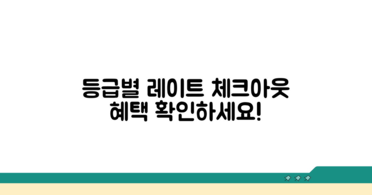 등급별 레이트 체크아웃 혜택 비교