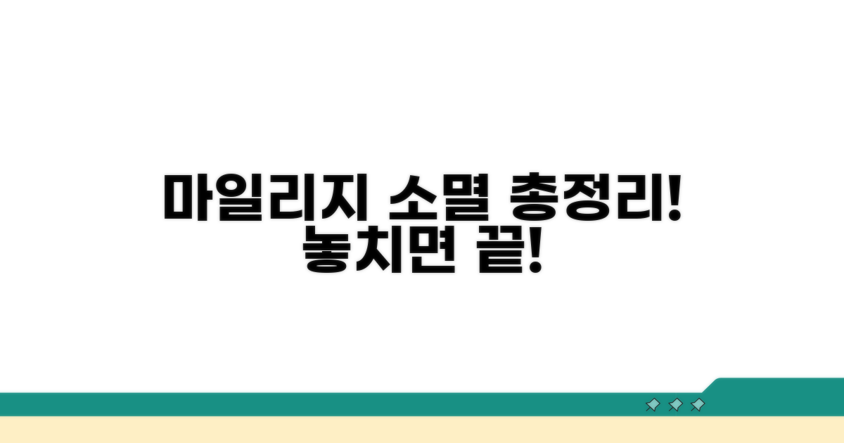 마일리지 소멸 시점 총정리