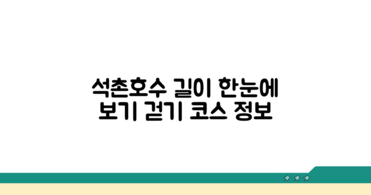 석촌호수 둘레 길이 정보 한눈에