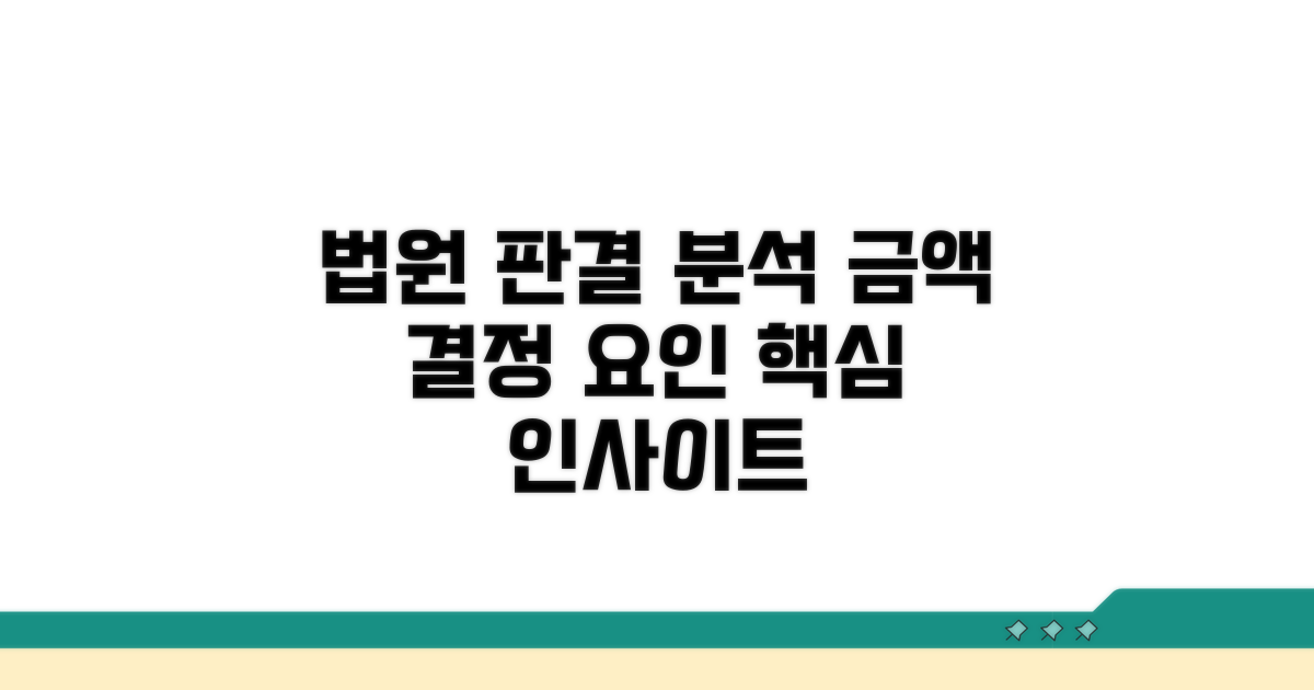 법원 판결 분석과 금액 결정 요인