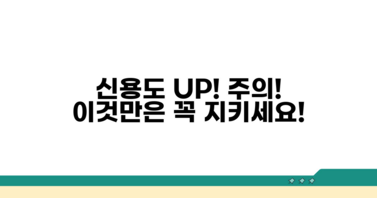 신용도 영향 및 주의해야 할 점