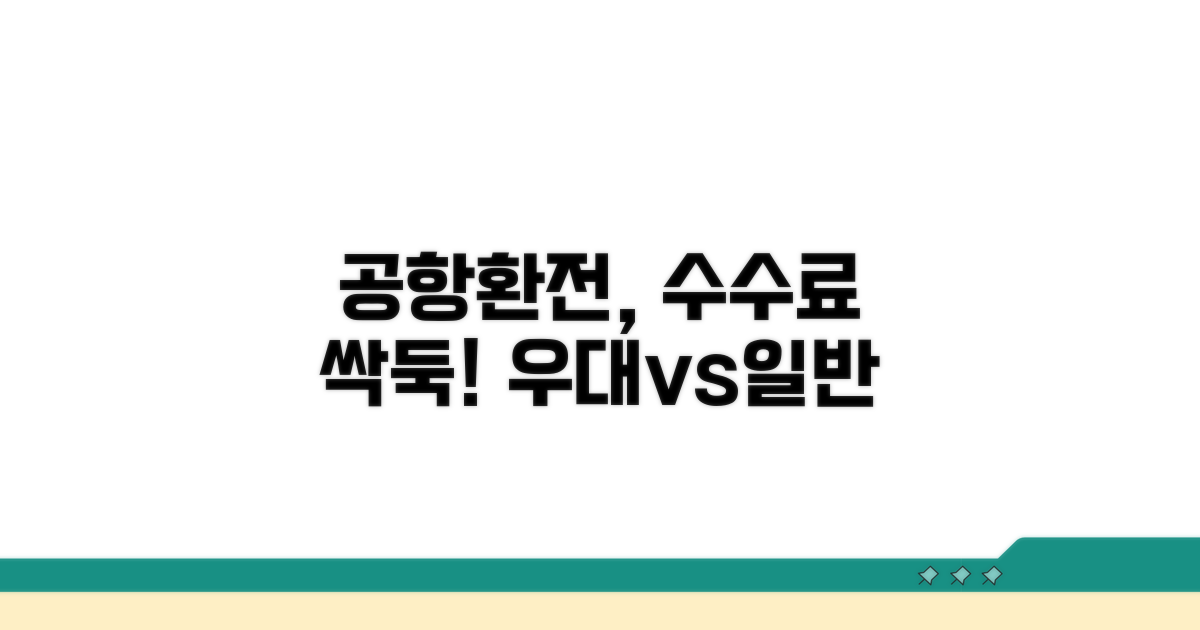 공항 환전 수수료, 일반 vs 우대 차이